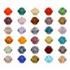 15-Color Bicone Glass Beads, 2/3/4/6/8 mm, Faceted Double-Cone Spacer Beads view 2