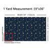 Loussiesd Sun Moon Fabric 460 x 150 cm, Boho Exotic Star Print Waterproof Upholstery Fabric, Acid Blue view 2