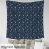 Loussiesd Sun Moon Fabric 460 x 150 cm, Boho Exotic Star Print Waterproof Upholstery Fabric, Acid Blue view 3