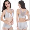 BFDSGWQ Lace Butterfly Comfort Bra with Front Closure, Wireless Push-Up Bra for Women, Sexy Corset Bra, Front-Buckle Bra (40/90D, Wine Red) view 3