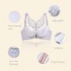 BFDSGWQ Lace Butterfly Comfort Bra with Front Closure, Wireless Push-Up Bra for Women, Sexy Corset Bra, Front-Buckle Bra (40/90D, Wine Red) view 4