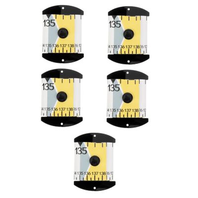 Kisangel 5-Pack Folding PVC Fish Measuring Rulers, 55 in, Yellow