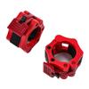 ZEACCT 2-Piece Olympic Barbell Collars, Quick-Release Clips, Red view 1