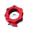 ZEACCT 2-Piece Olympic Barbell Collars, Quick-Release Clips, Red view 2