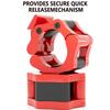 ZEACCT 2-Piece Olympic Barbell Collars, Quick-Release Clips, Red view 3