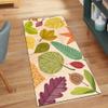 QQrunner Colorful Leaf Pattern Kitchen Runner 110 x 280 cm view 1
