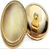 Round Gold-Tone Metal Coat Buttons, 15 mm/20 mm, 5 Pieces view 1