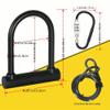 SYJYM Heavy-Duty Anti-Theft Bicycle Lock Set with 16 mm Shackle, 1.8 m Security Cable, Keys and Holder, Black Steel Cable for Bicycles and Motorcycles view 2