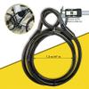 SYJYM Heavy-Duty Anti-Theft Bicycle Lock Set with 16 mm Shackle, 1.8 m Security Cable, Keys and Holder, Black Steel Cable for Bicycles and Motorcycles view 3