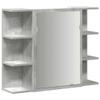 Xichuzi Bathroom Mirror Cabinet Concrete Gray 80 x 20.5 x 64 cm Engineered Wood - 856035 view 2