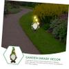 Creative Solar Garden Decoration Christmas Elf, Green Resin view 3