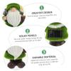 Creative Solar Garden Decoration Christmas Elf, Green Resin view 4