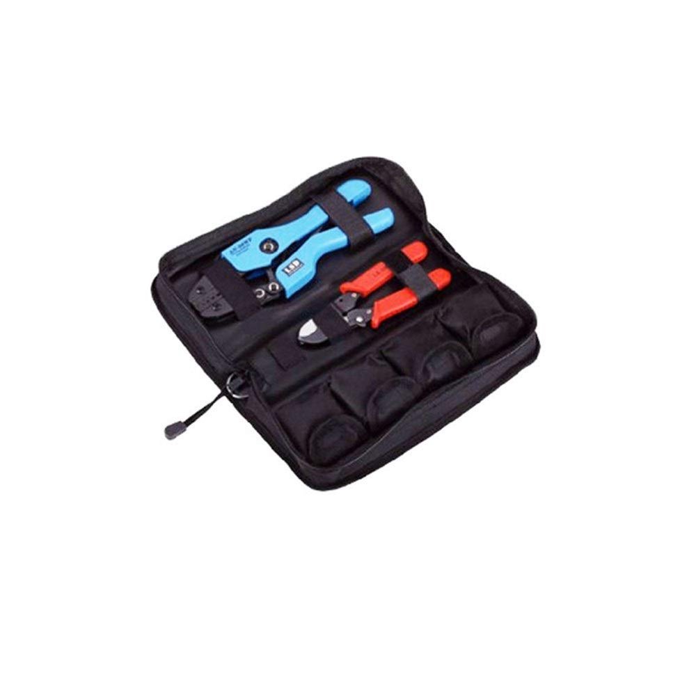 Wire Stripper and Crimping Tool Kit with Interchangeable Dies