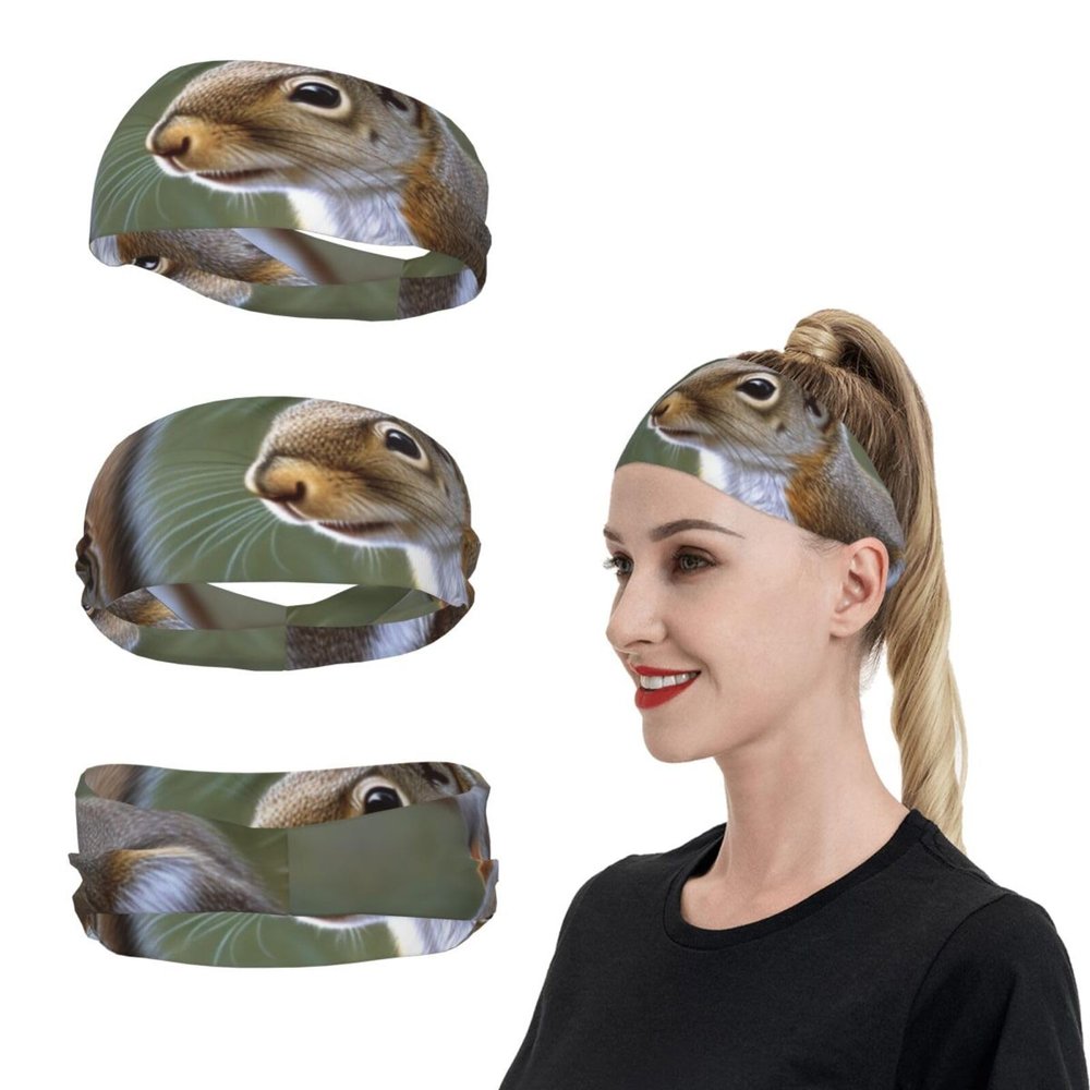 Little Squirrel Sports Headbands for Men and Women, Moisture-Wicking Sweatbands