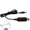 USB-to-DC Connection Cable, 5V to 9V/12V Step-Up Cable for Lamps and More view 2