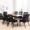 Office Chair Without Casters, Computer Chair, Armchair, Reading Chair, Work Chair with Lumbar Support, Suitable for Home Waiting Areas, Reception Areas and Meeting Rooms (2 Pieces) (Gr... view 3