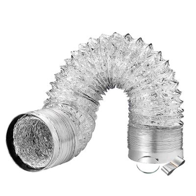 Aluminum Exhaust Hose with Steel Spiral, Flexible, Heat-Insulated, 5 m x 160 mm
