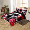 Homewish Samurai Duvet Cover Set, Japanese Ukiyo-e Cherry Blossom Design, 220 x 240 cm view 2