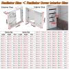 PVC Wood-Plastic Radiator Cover with 2 Doors and Side Vertical Slats, Style D (80 x 60 x) view 2