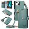 xinyunew Flip Wallet Case for Oppo Reno6 5G, Green view 1
