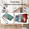 xinyunew Flip Wallet Case for Oppo Reno6 5G, Green view 3