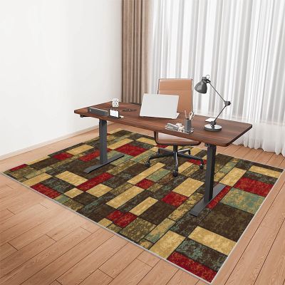Tkuhknag 140 x 180 cm Office Chair Mat, Gaming Carpet Desk Chair Protector, Non-Slip Floor Protection Mat for Laminate and Hardwood Floors