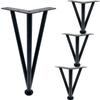 GLJTUO 4-Piece Adjustable Metal Furniture Leg Set, Triangular DIY Sofa Legs, Gold 23 cm/9 in, Black 33 cm/13 in view 1