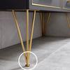 GLJTUO 4-Piece Adjustable Metal Furniture Leg Set, Triangular DIY Sofa Legs, Gold 23 cm/9 in, Black 33 cm/13 in view 3