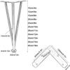 GLJTUO 4-Piece Adjustable Metal Furniture Leg Set, Triangular DIY Sofa Legs, Gold 23 cm/9 in, Black 33 cm/13 in view 4
