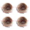 Blausky 10-Pack 15 cm Faux Fur Pom-Poms, Snap-On, Rose Red view 2
