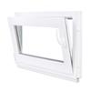 uPVC Window, Basement Window - Triple Glazing - White/White - 700 x 400 mm, DIN Right-Hand view 2