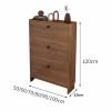 Hidden Solid Wood Shoe Cabinet with Flip-Down Drawers and Adjustable Shelves view 2