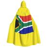 CKGODGF Halloween Cape with South Africa Flag, Hooded Cape for Women and Men for Cosplay, Parties and Festivals view 1