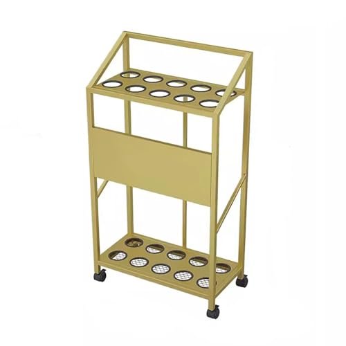 Generic Billiard Cue Stand, Floor Stand, Billiard Stick Holder, Metal Cue Organizer, Gold