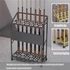 Generic Billiard Cue Stand, Floor Stand, Billiard Stick Holder, Metal Cue Organizer, Gold view 3