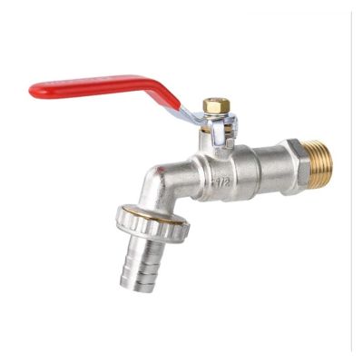 YANGC Brass Basin Faucet, 1/2" and 3/4", Garden Faucet with Adapter (1-2)
