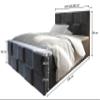 Masseno Mona Box Spring Bed 160x200 cm Complete Set with Mattress and Topper, Upholstered Bed with Two Storage Compartments - Blue, Kronos 09 view 3