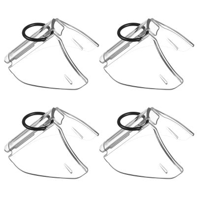 NULYLU PC Safety Glasses Side Shields, 2-Pair Set, Clear Protective Shields