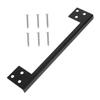 L-Shaped Stainless Steel Door Bolt Protection Plate, 1 Set, Black view 1