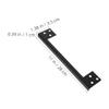 L-Shaped Stainless Steel Door Bolt Protection Plate, 1 Set, Black view 2