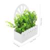 BESPORTBLE Artificial Wall Flower with Fence Planter, Realistic Plastic and Silk Fabric Flower Wall, Low-Maintenance for Office and Living Room view 2