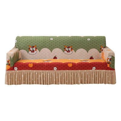 Eladcncmc Stretch Sofa Slipcover for 3-Seater Sofa, Non-Slip, with Armrests, Printed Couch Protector, Machine Washable, Color Options