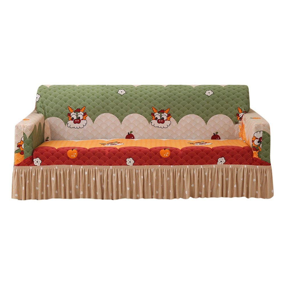 Eladcncmc Stretch Sofa Slipcover for 3-Seater Sofa, Non-Slip, with Armrests, Printed Couch Protector, Machine Washable, Color Options