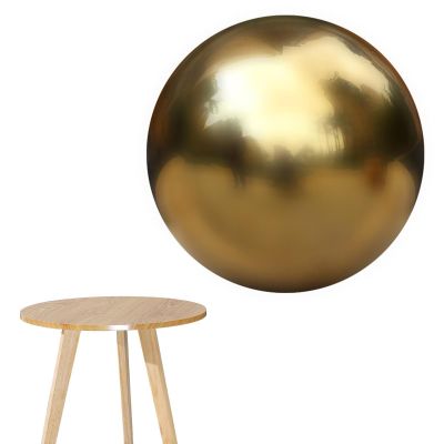Dmuzsoih Stainless Steel Mirror Ball, Polished Hollow Garden Ornament