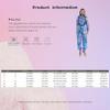 Agoky Women's Astronaut Costume Cosplay Futuristic Metallic Jumpsuit, Silver, Space Suit, Blue, S view 4