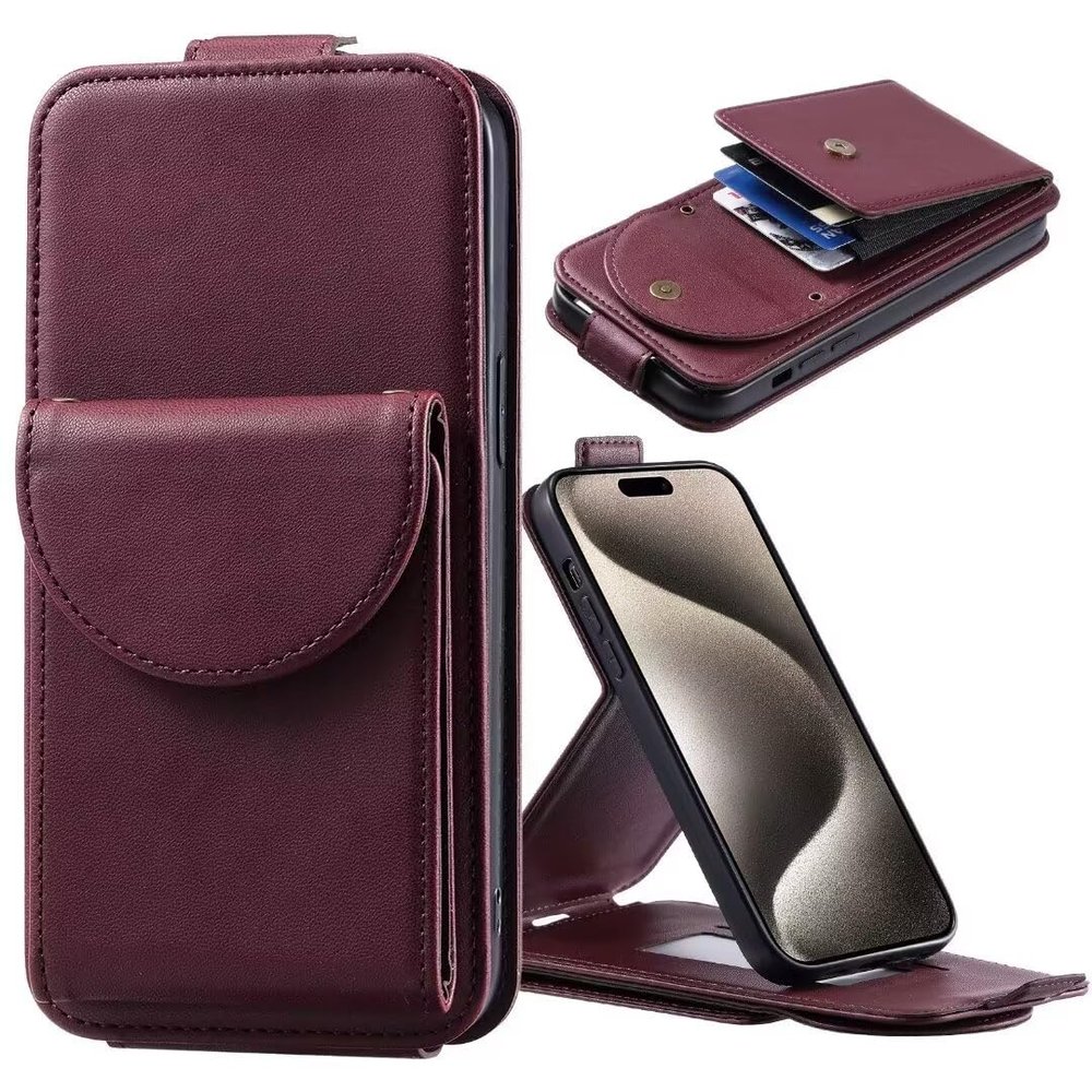 KRjcsfhy Phone Necklace Compatible with Moto Edge 50 Neo 5G, Red PU Leather Flip Wallet Case