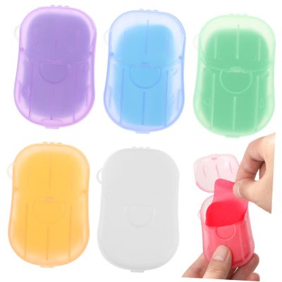 CSXMONEY 120-Count Soap Sheets Travel Accessory with Storage Box, Hiking Soap Paper, Mini Portable Hand Soap