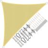 Custom Triangular Sun Shade Sail with Ropes, Beige, 1.6 x 1.6 x 2.3 m view 2