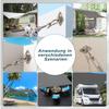 Custom Triangular Sun Shade Sail with Ropes, Beige, 1.6 x 1.6 x 2.3 m view 3