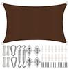 Rectangular Balcony Sun Shade, Brown, 3.5 x 5 m view 1